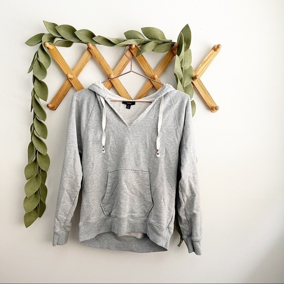 J. crew Garment Dyed Gray Hoodie - Picture 2 of 7